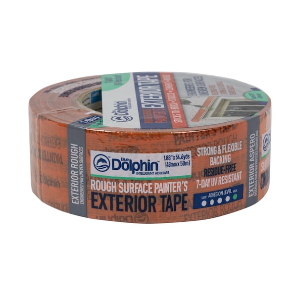 Blue Dolphin Blue Dolphin 1.88 in. W X 54.6 yd L Orange High Strength Exterior Painter's Tape 1 pk TP EXT R 0200 - main